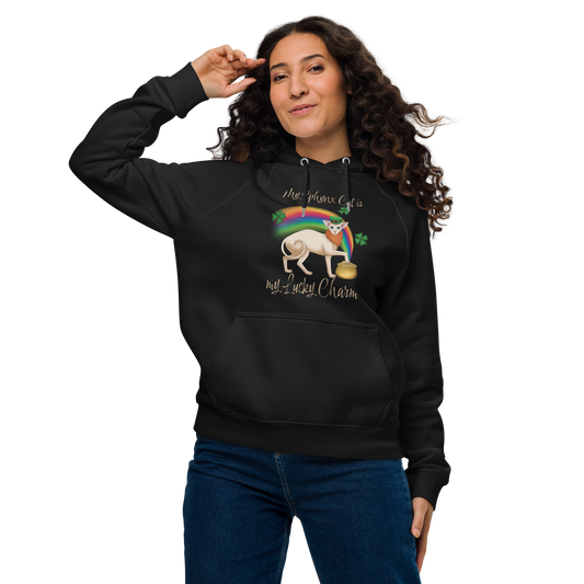 "MY SPHYNX IS MY LUCKY CHARM" WOMEN'S ECO HOODIE