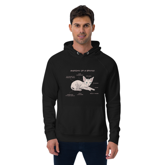 "ANATOMY OF A SPHYNX" UNISEX ECO HOODIE