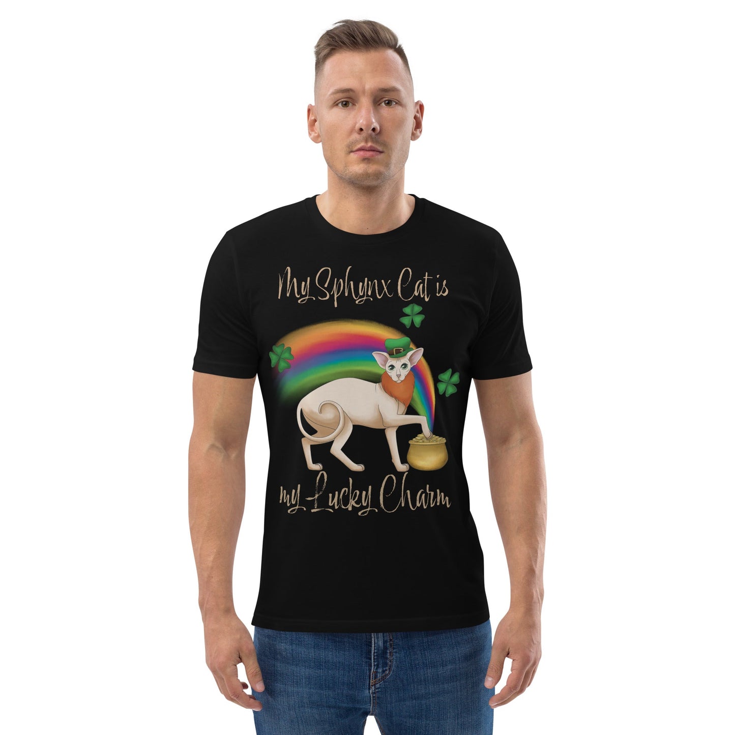 "MY SPHYNX IS MY LUCKY CHARM" UNISEX ECO TEE