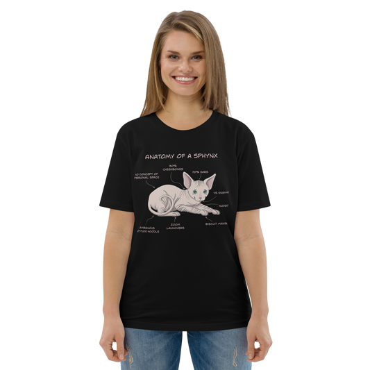 "ANATOMY OF A SPHYNX" UNISEX ORGANIC TEE
