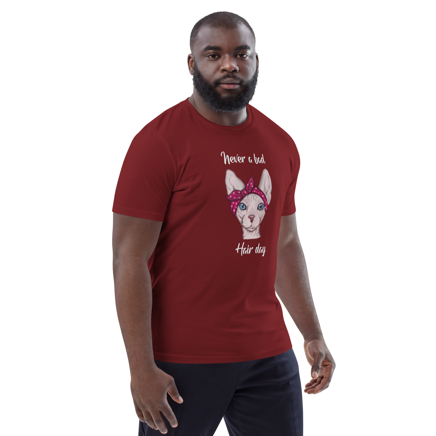 "NEVER A BAD HAIR DAY" UNISEX ECO TEE