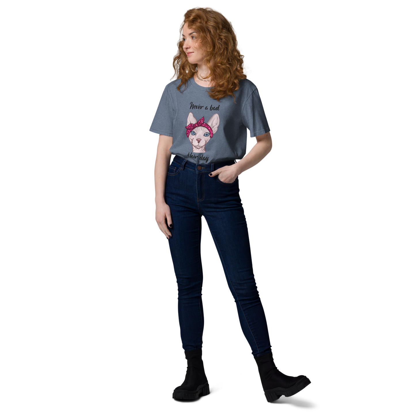 "NEVER A BAD HAIR DAY" UNISEX ECO TEE