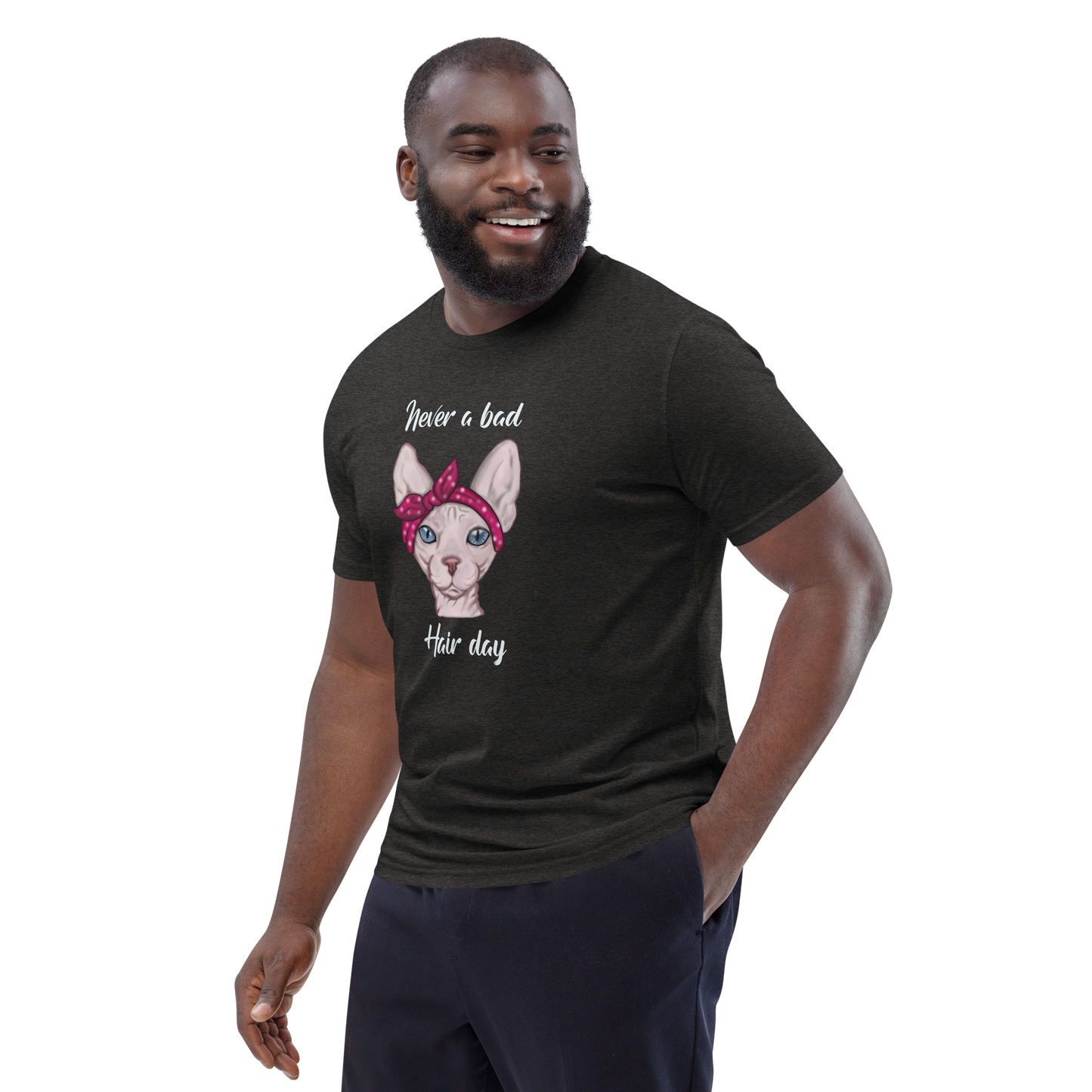 "NEVER A BAD HAIR DAY" UNISEX ECO TEE