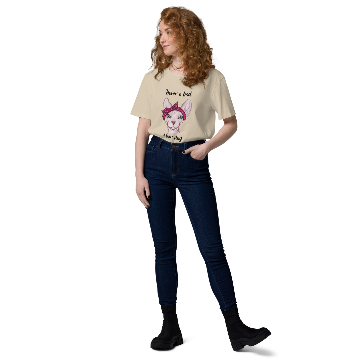 "NEVER A BAD HAIR DAY" UNISEX ECO TEE