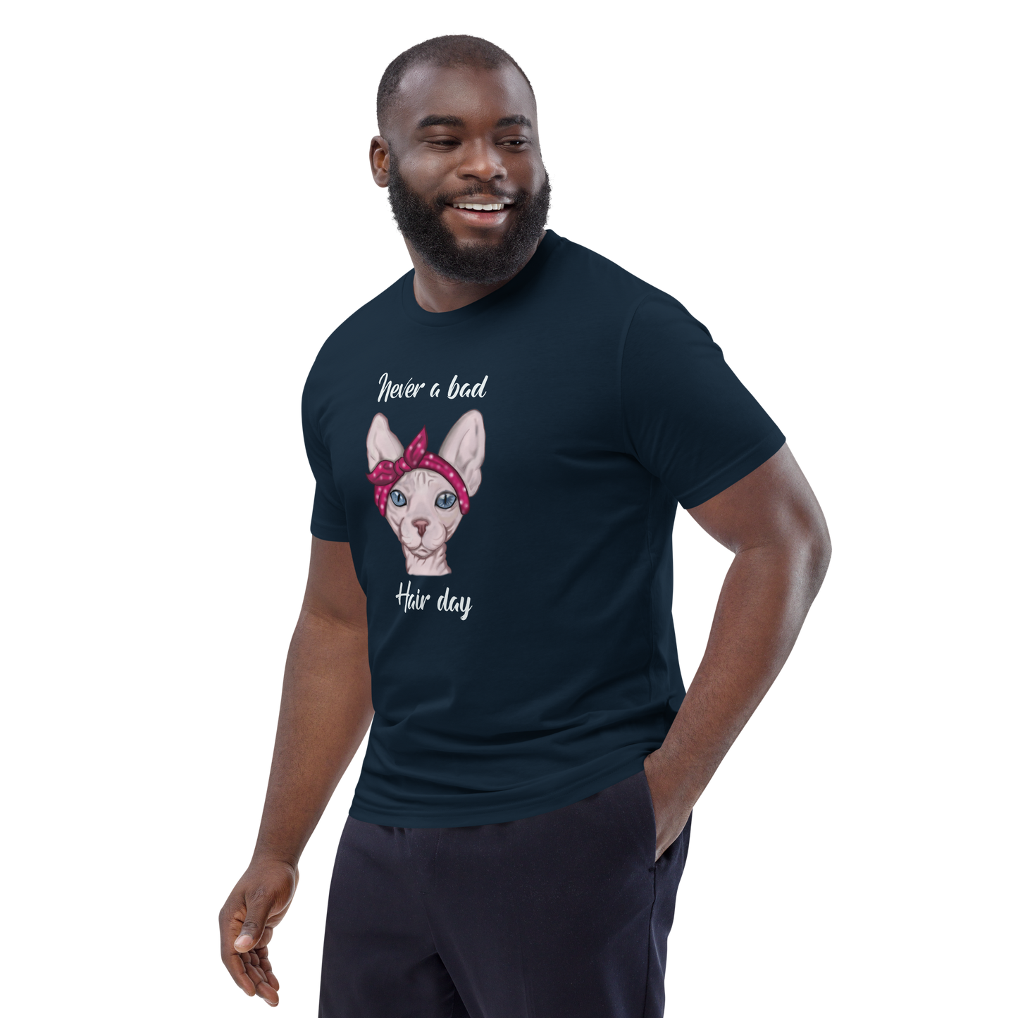 "NEVER A BAD HAIR DAY" UNISEX ECO TEE