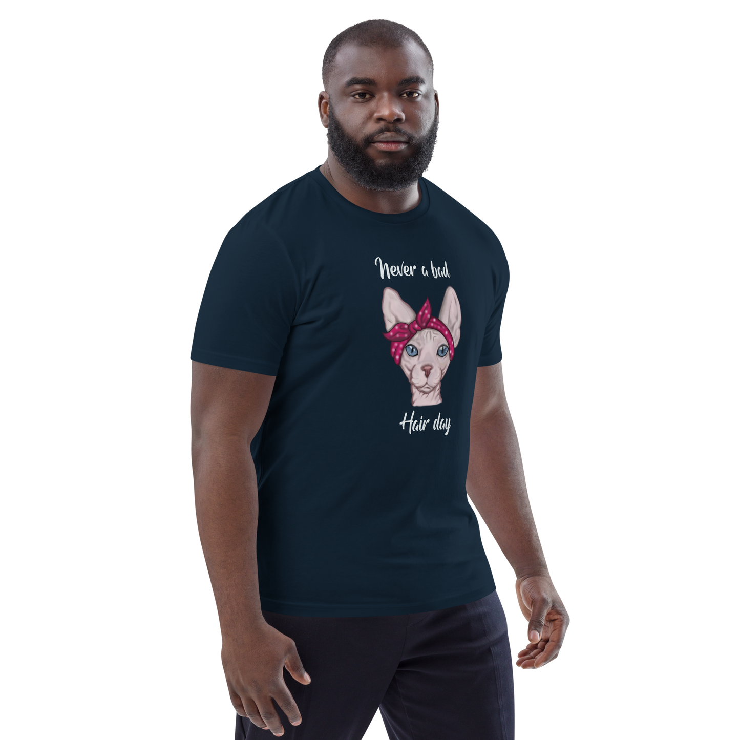 "NEVER A BAD HAIR DAY" UNISEX ECO TEE