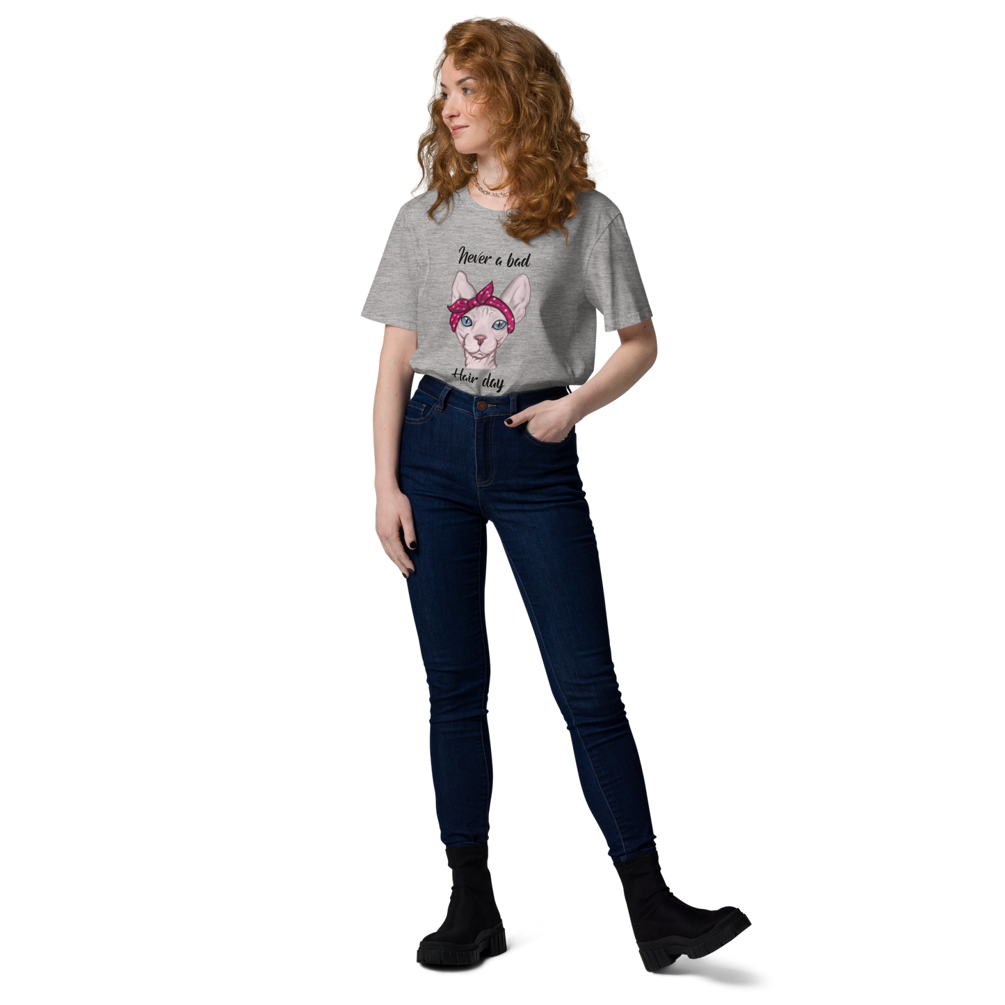 "NEVER A BAD HAIR DAY" UNISEX ECO TEE