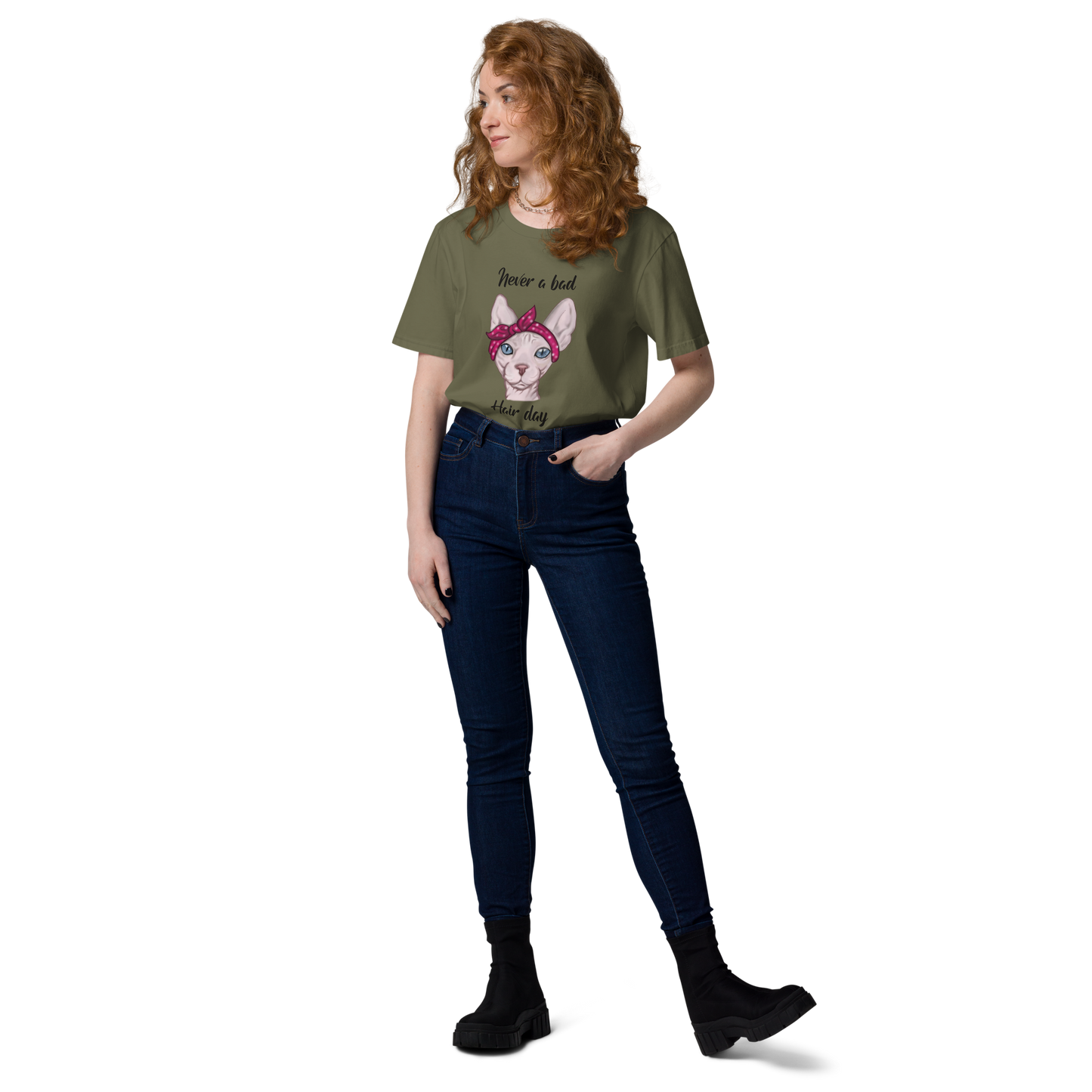 "NEVER A BAD HAIR DAY" UNISEX ECO TEE