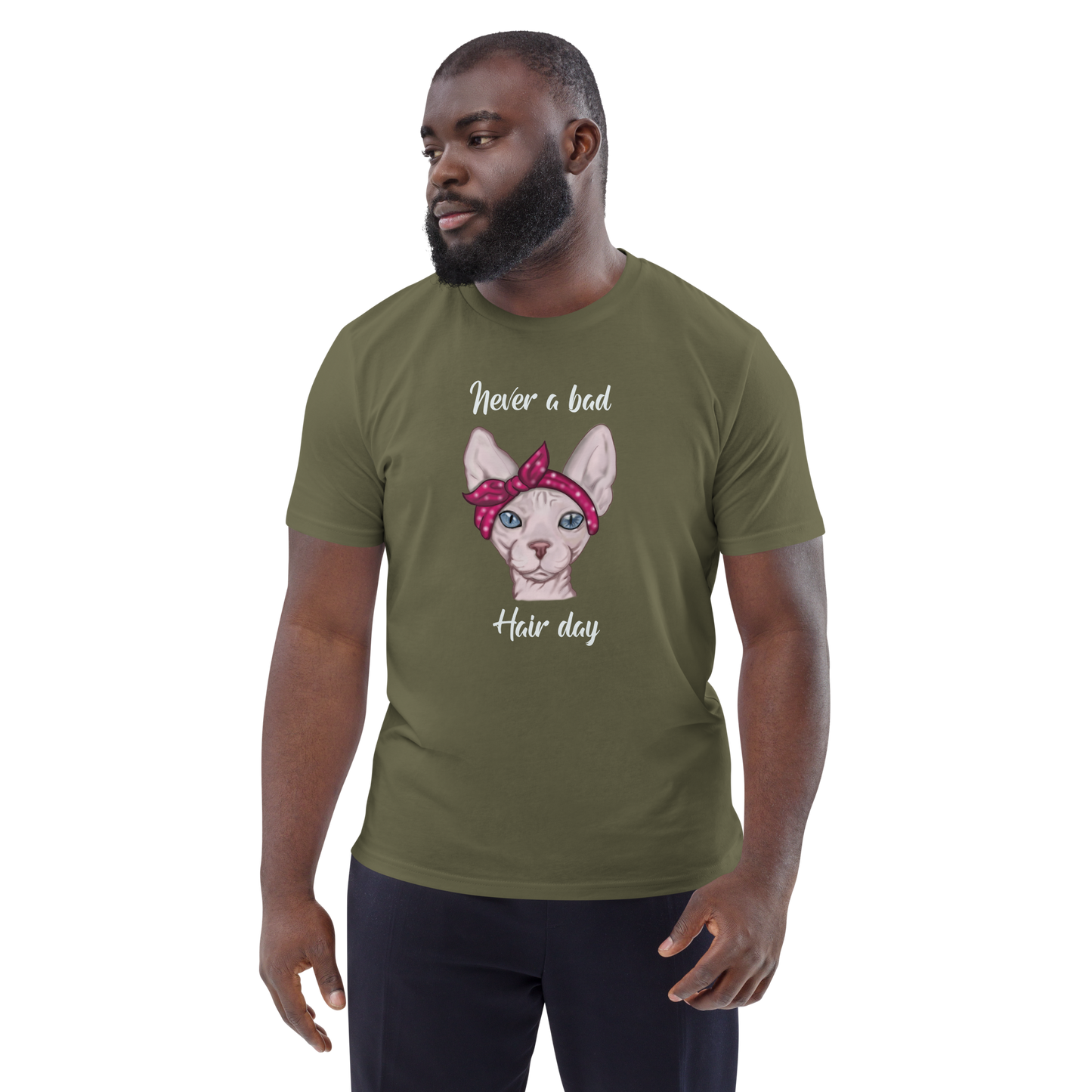 "NEVER A BAD HAIR DAY" UNISEX ECO TEE
