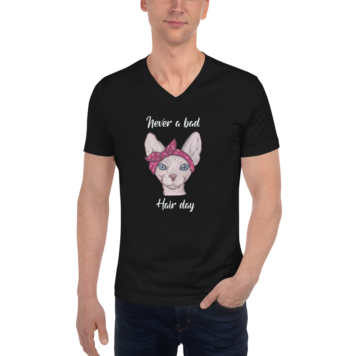 "NEVER A BAD HAIR DAY" UNISEX ECO TEE