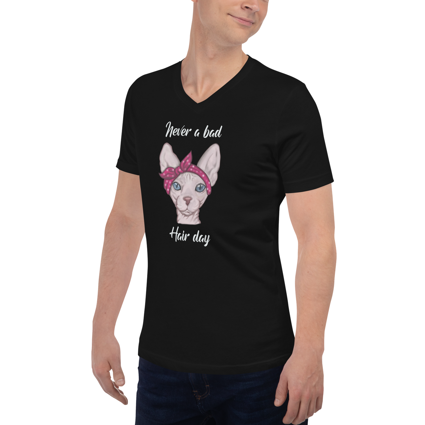 "NEVER A BAD HAIR DAY" UNISEX ECO TEE