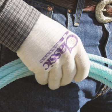 Cotton Deluxe Roping Gloves (12-pack) - Small Red