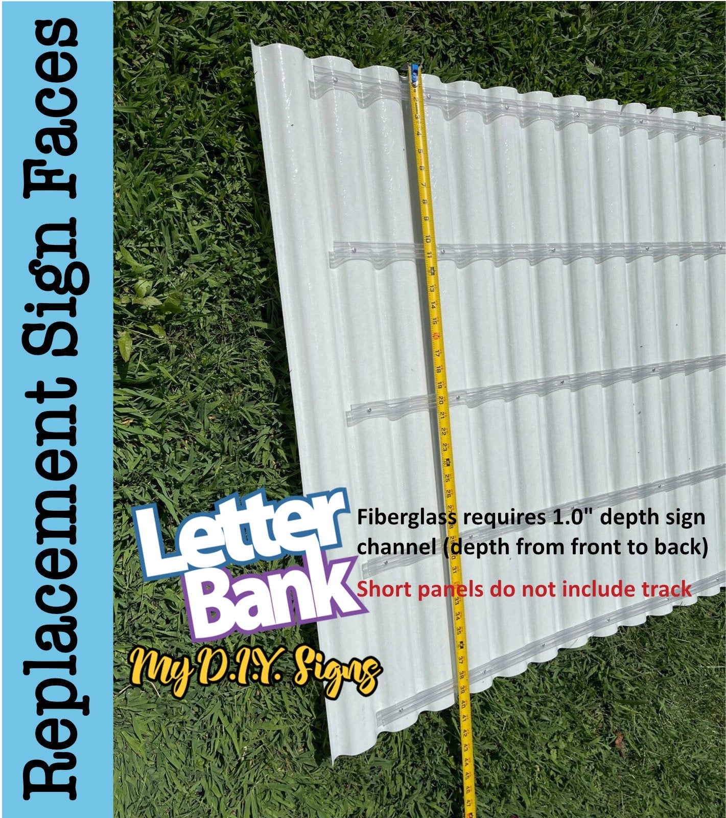 Larger Replacement Fiberglass v3 Sign Faces for Roadside Signs