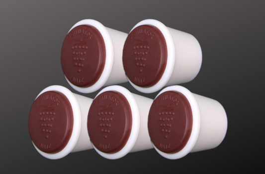 Fermenting Ventilating Tall Bung with Burgundy Top - 10 Pack