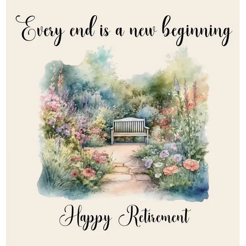 Happy Retirement Guest Book with lined pages (hardback)