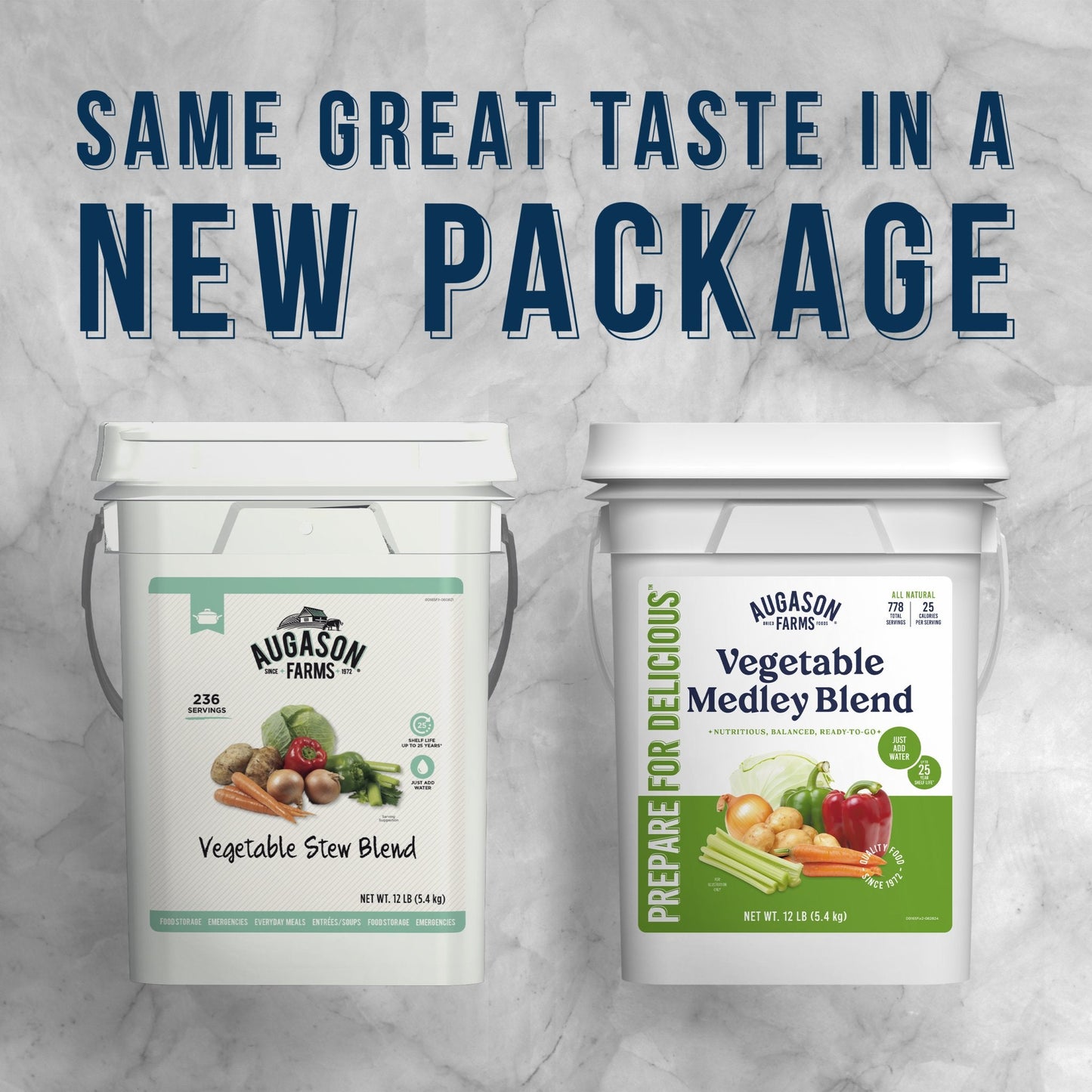 Vegetable Medley Blend 4 Gallon Pail, 778 Servings