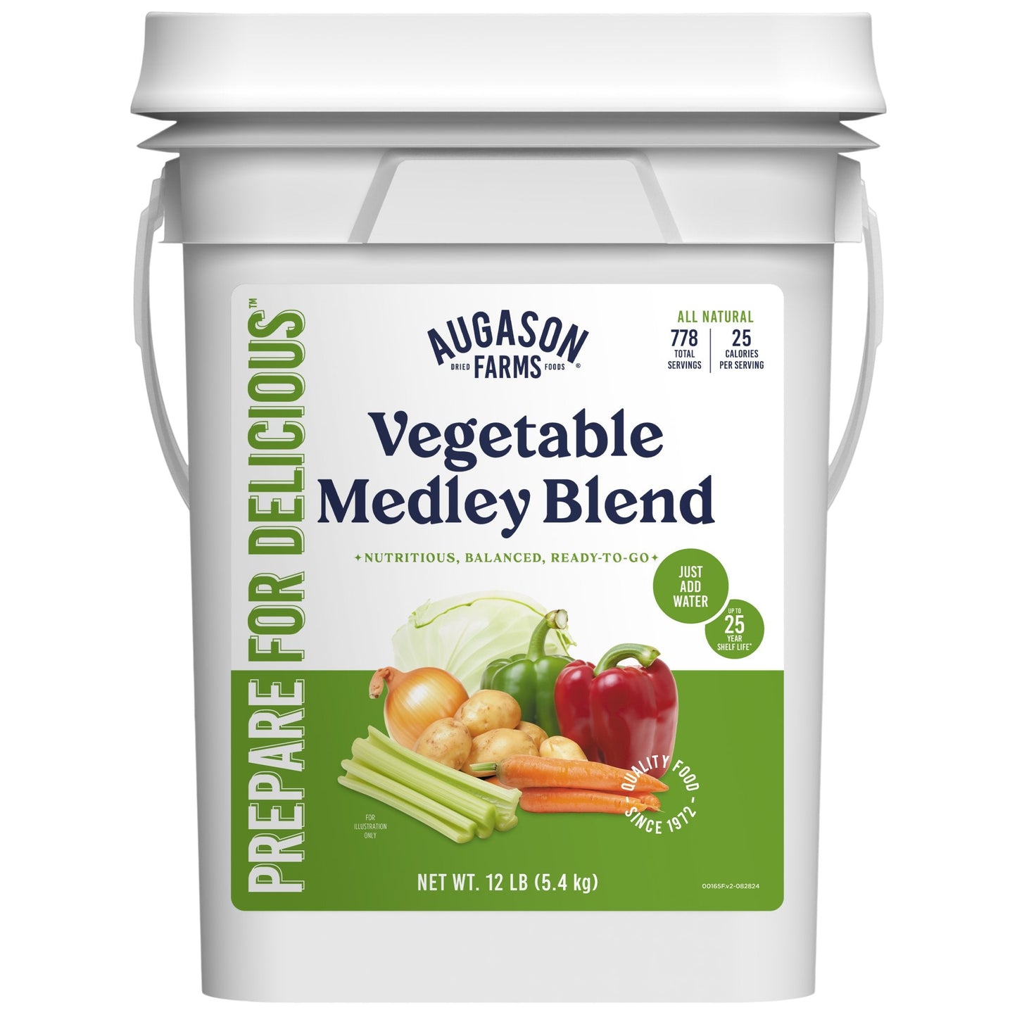 Vegetable Medley Blend 4 Gallon Pail, 778 Servings