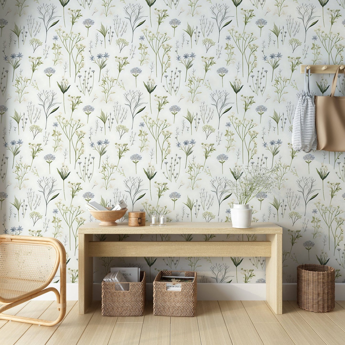 Meadow Floral Wallpaper - Vesta Baby - Little Red General Store