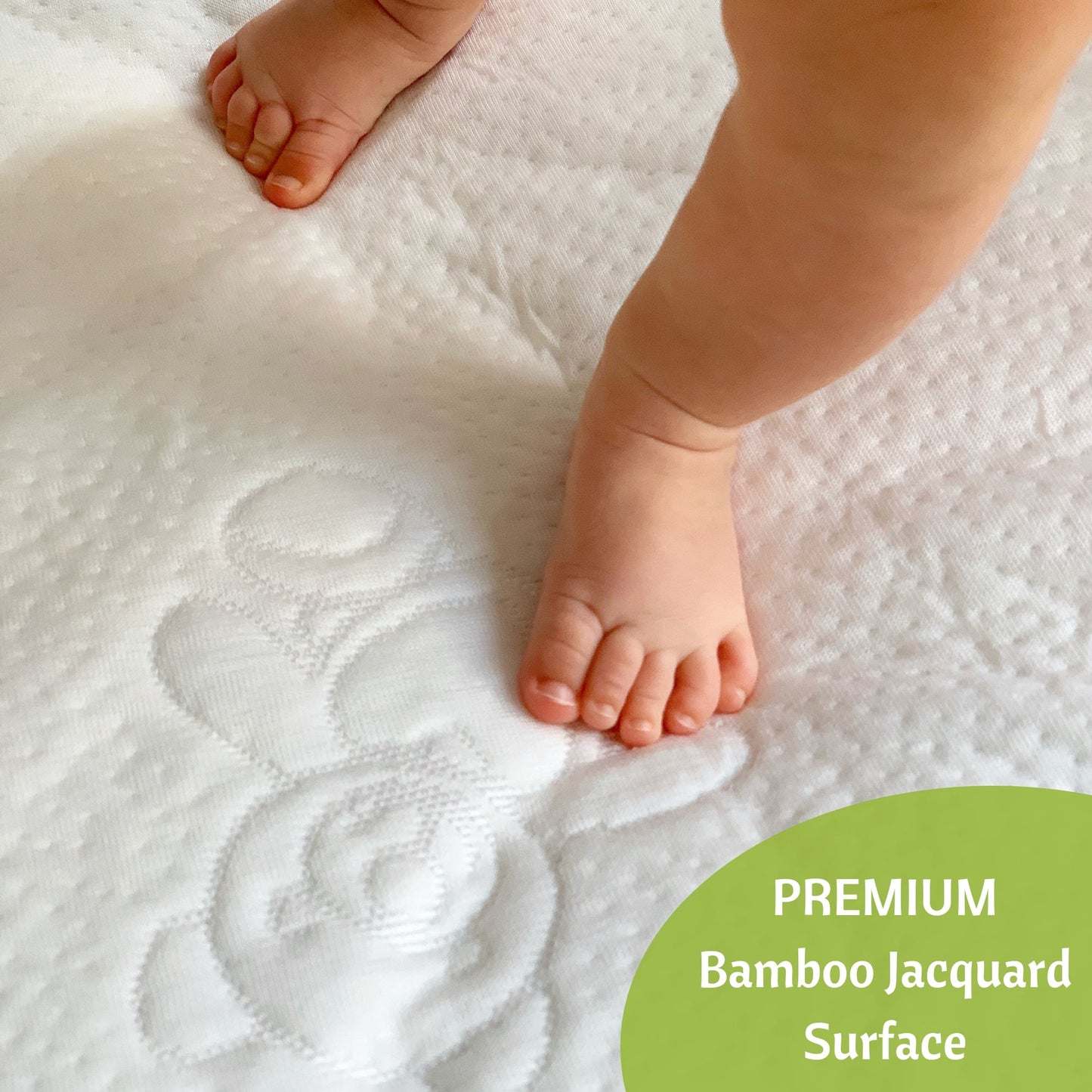 Bamboo Jacquard Cot Mattress Protector 60x120cm - Vesta Baby - Little Red General Store