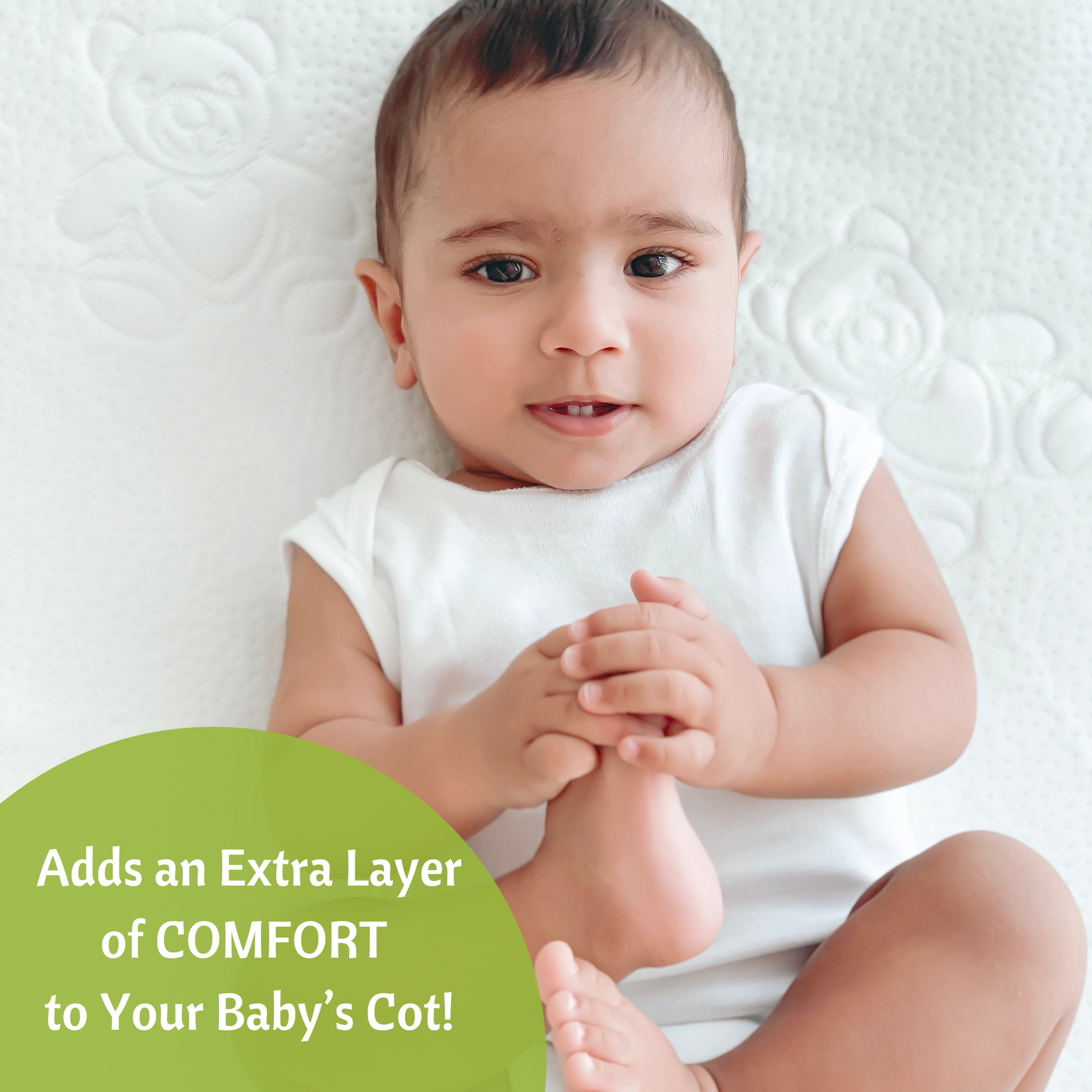 Bamboo Jacquard Cot Mattress Protector 60x120cm - Vesta Baby - Little Red General Store