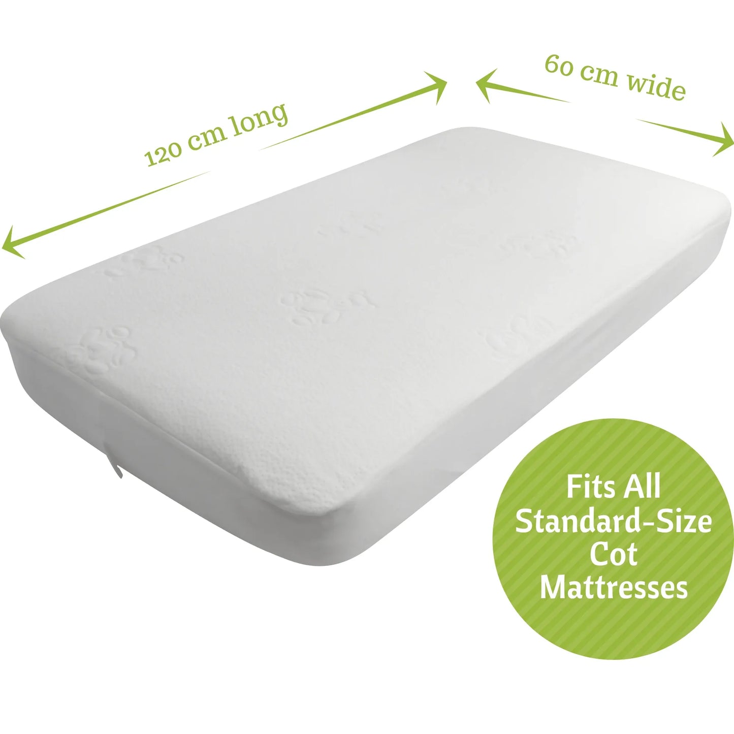 Bamboo Jacquard Cot Mattress Protector 60x120cm - Vesta Baby - Little Red General Store