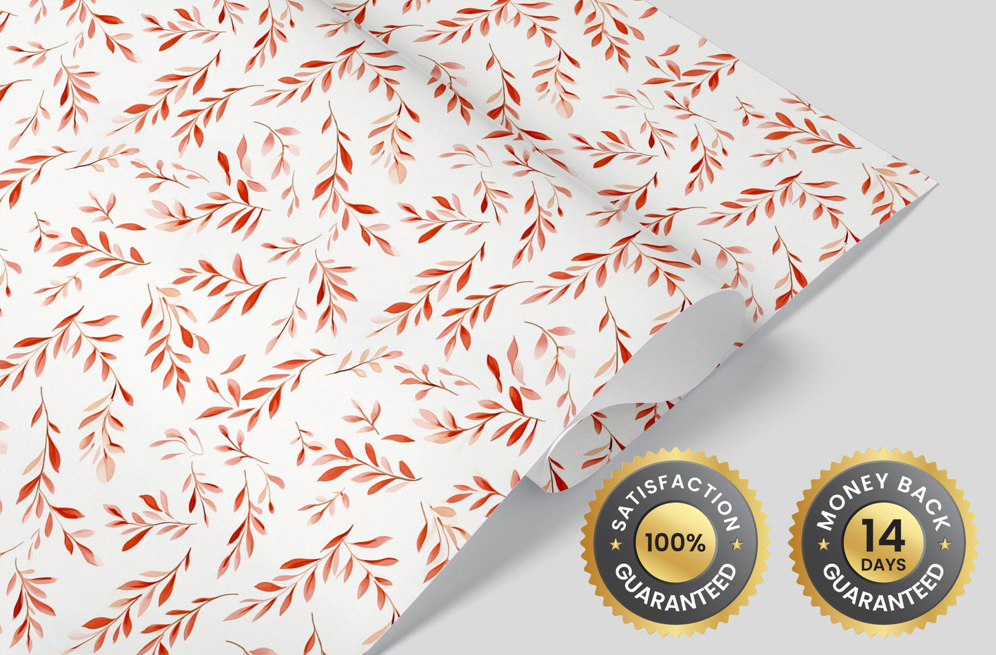 Watercolor Red Leaves Wallpaper - Vesta Baby - Little Red General Store