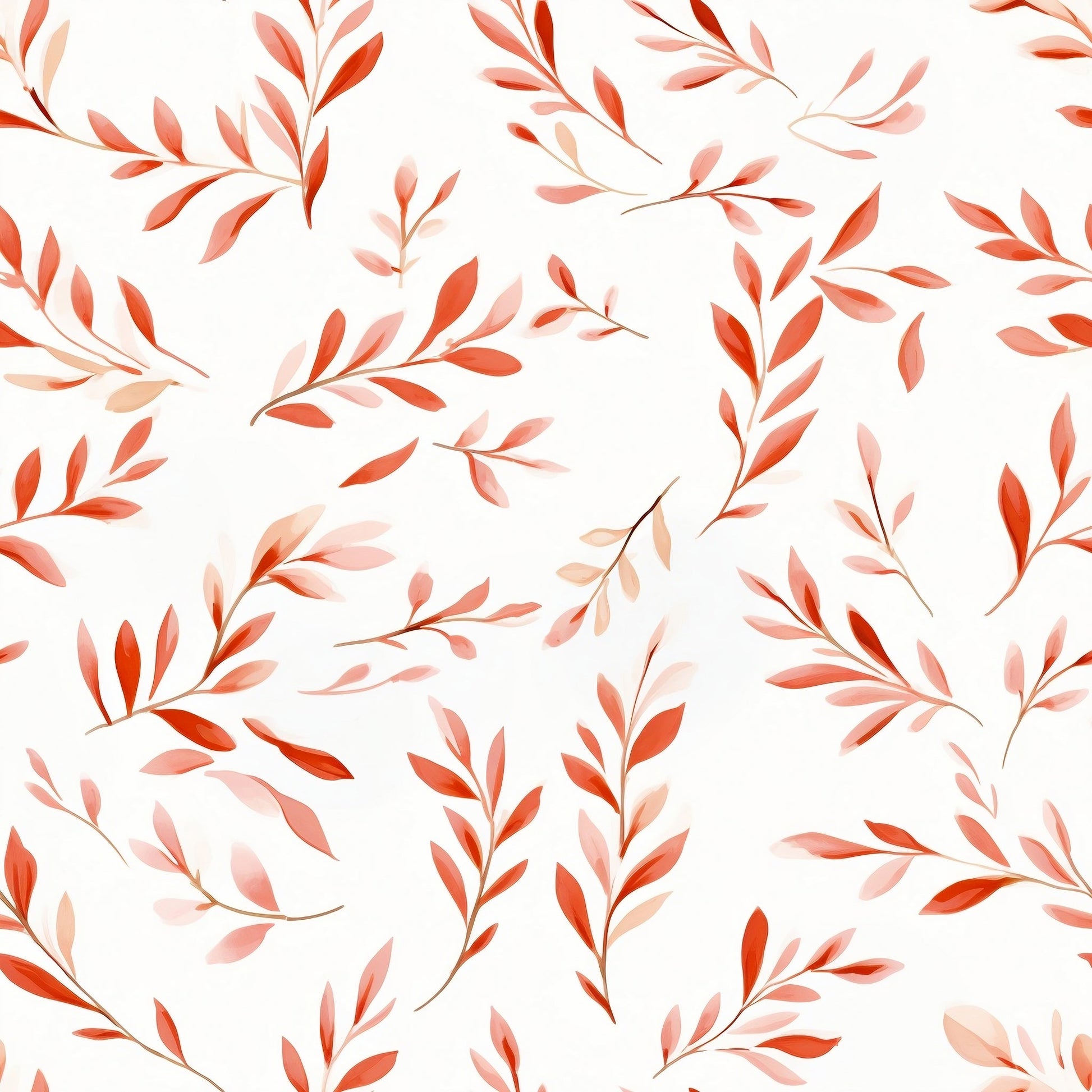 Watercolor Red Leaves Wallpaper - Vesta Baby - Little Red General Store