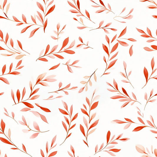 Watercolor Red Leaves Wallpaper - Vesta Baby - Little Red General Store