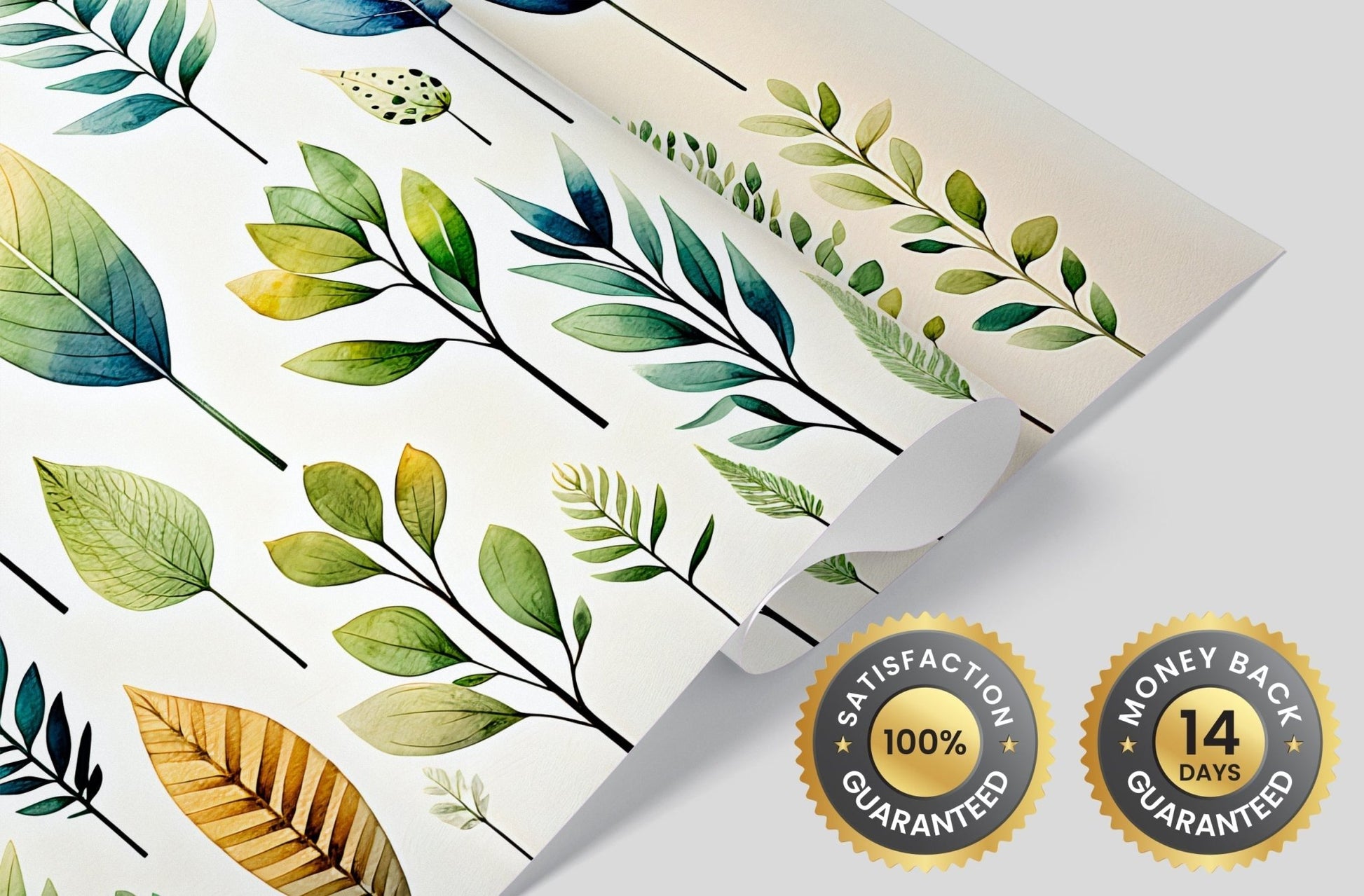 Watercolor Leaves Mural - Vesta Baby - Little Red General Store