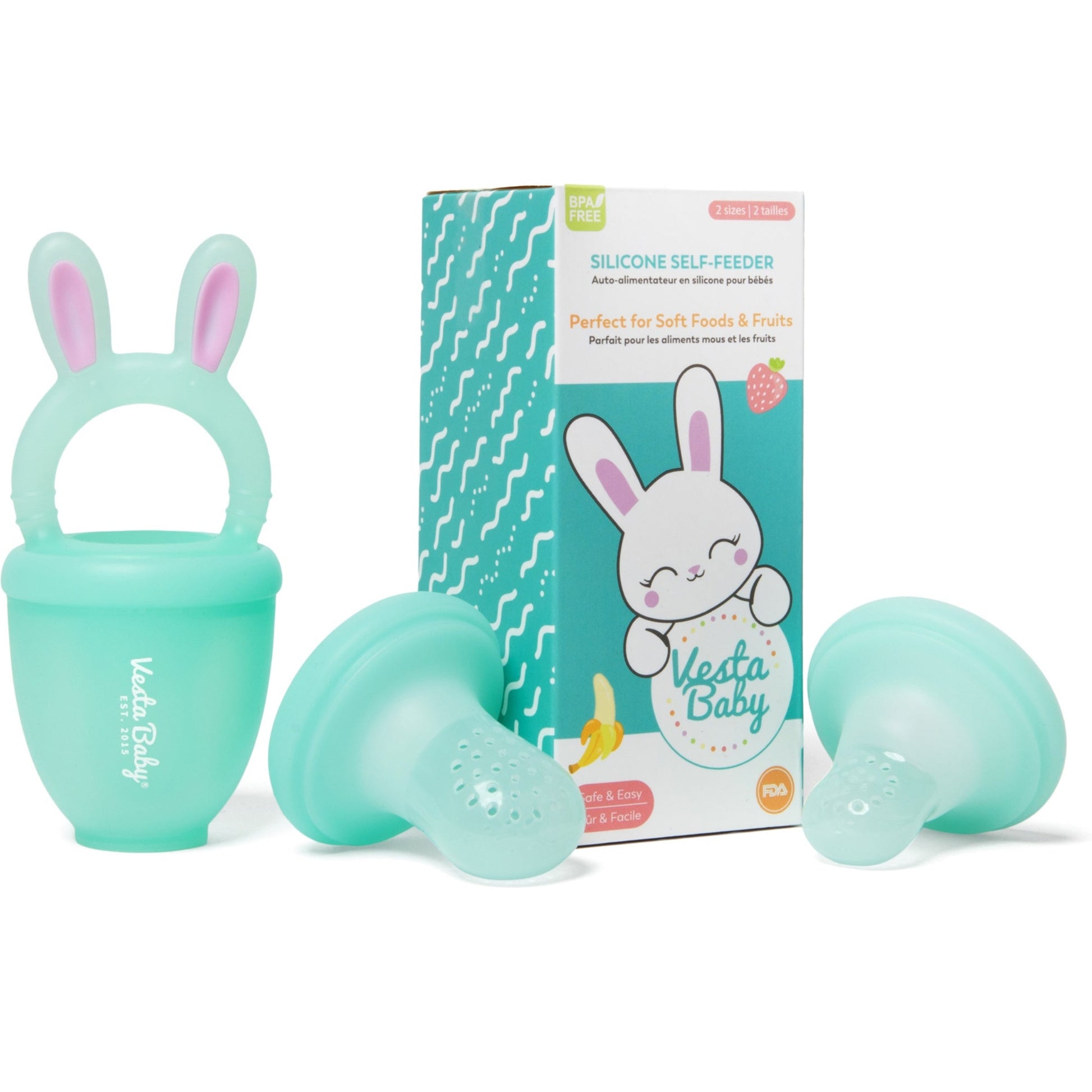 Soft Silicone Fruit Feeder Food Nibbler Teether Set - Vesta Baby - Little Red General Store