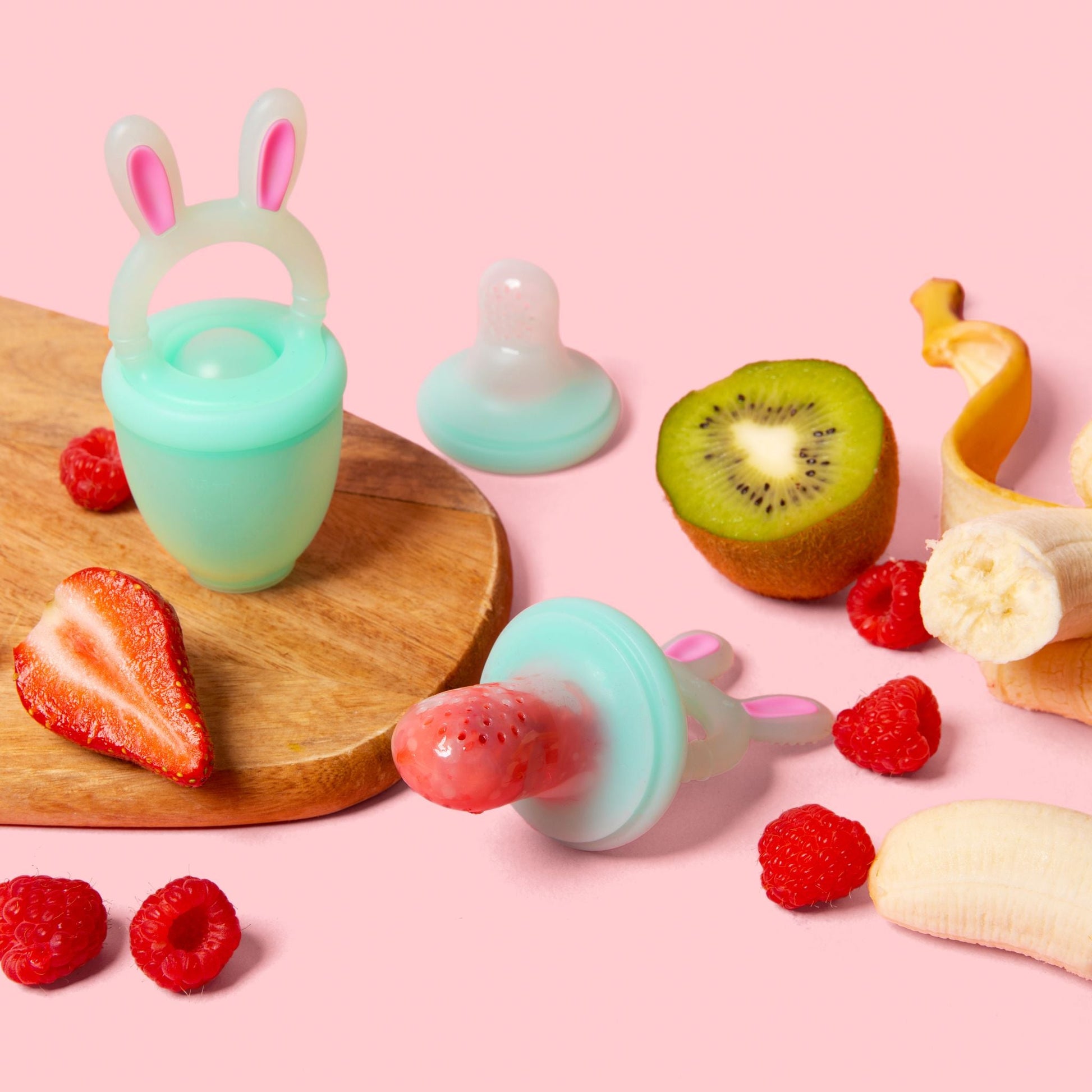Soft Silicone Fruit Feeder Food Nibbler Teether Set - Vesta Baby - Little Red General Store