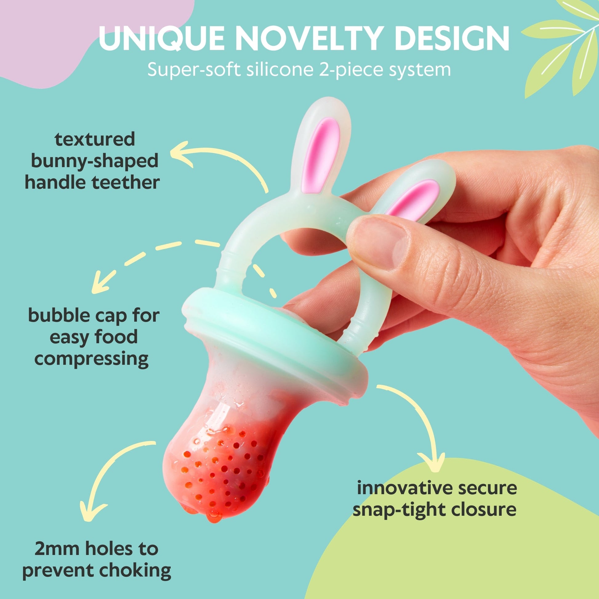 Soft Silicone Fruit Feeder Food Nibbler Teether Set - Vesta Baby - Little Red General Store