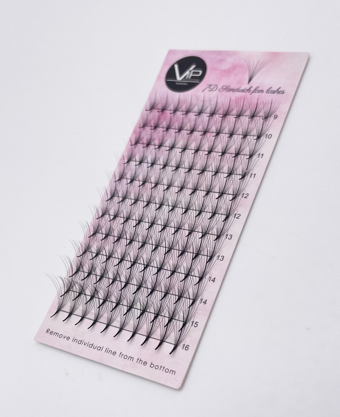 VIP 7D Sandwich Fan Lashes 0.05 12 lines C Mix - D Mix - Regular and Large Trays