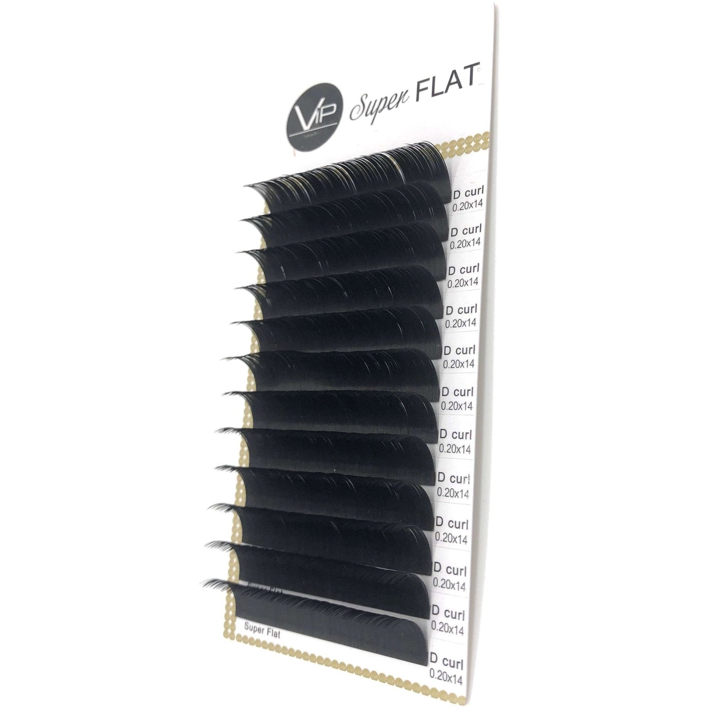 VIP Eyelashes - Super Flat Extensions - 12 lines - 0.20 D