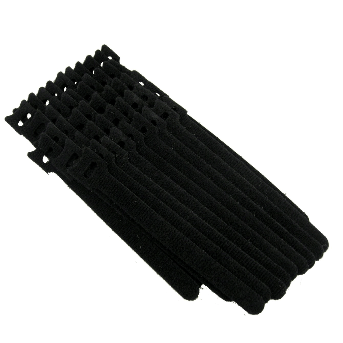 QualGear Reusable Cable Ties, 1/2 x 6 in, Black, 50 Pack, VT2-B-50-P