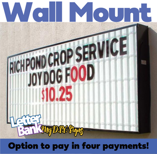 48" tall by 8ft Wall-Mount Economy Lighted Sign