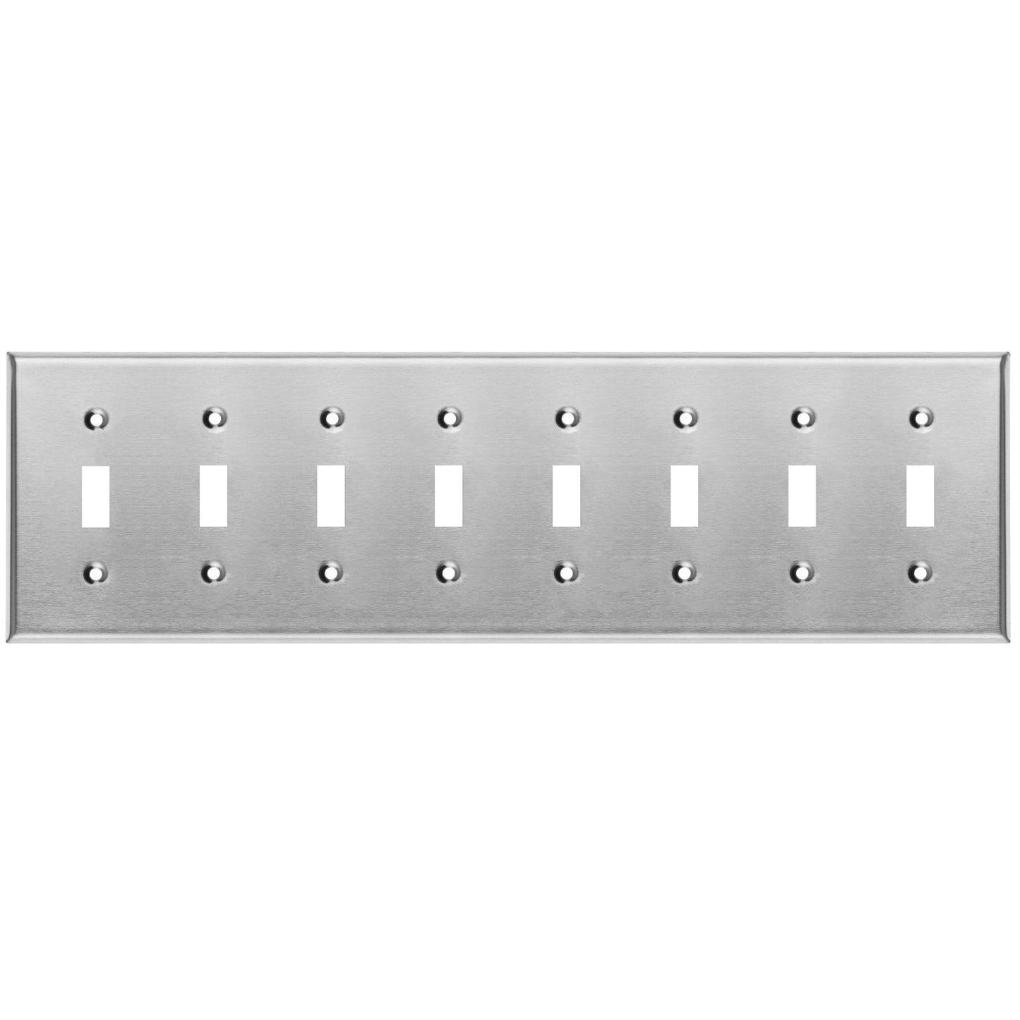 8 Gang Stainless Steel Toggle Switch Wall Plate Cover - Wallplate.Store - Little Red General Store