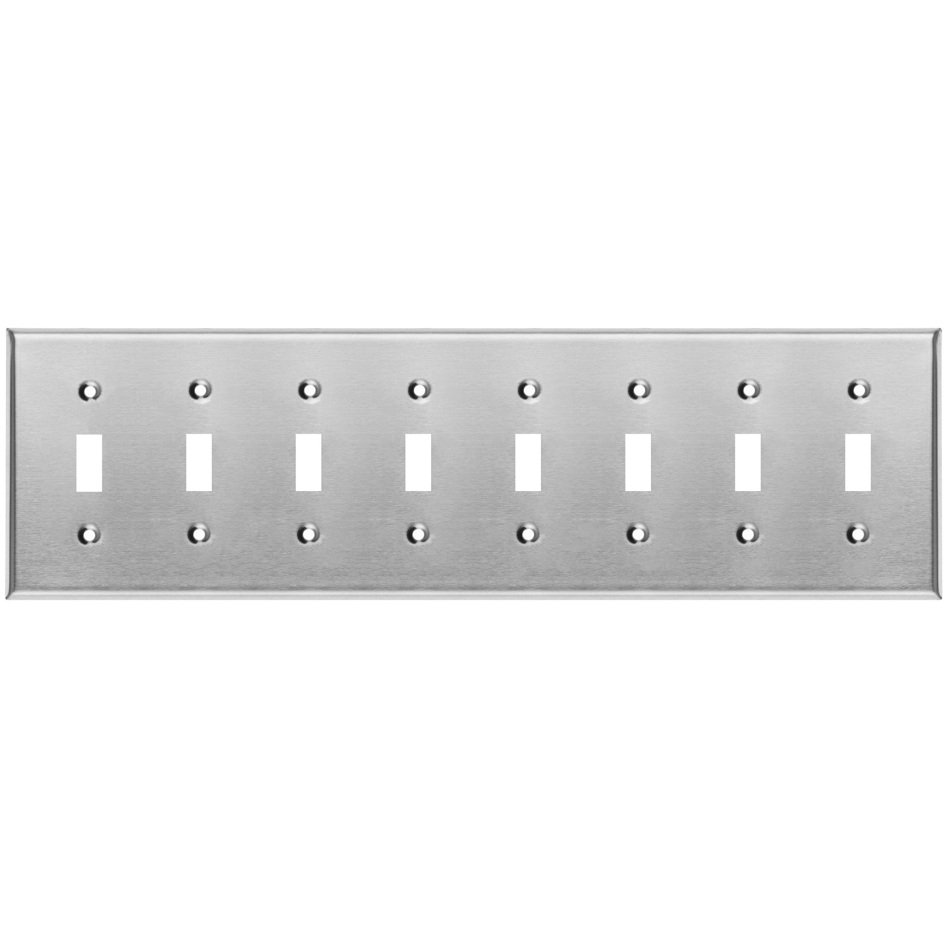 8 Gang Stainless Steel Toggle Switch Wall Plate Cover - Wallplate.Store - Little Red General Store