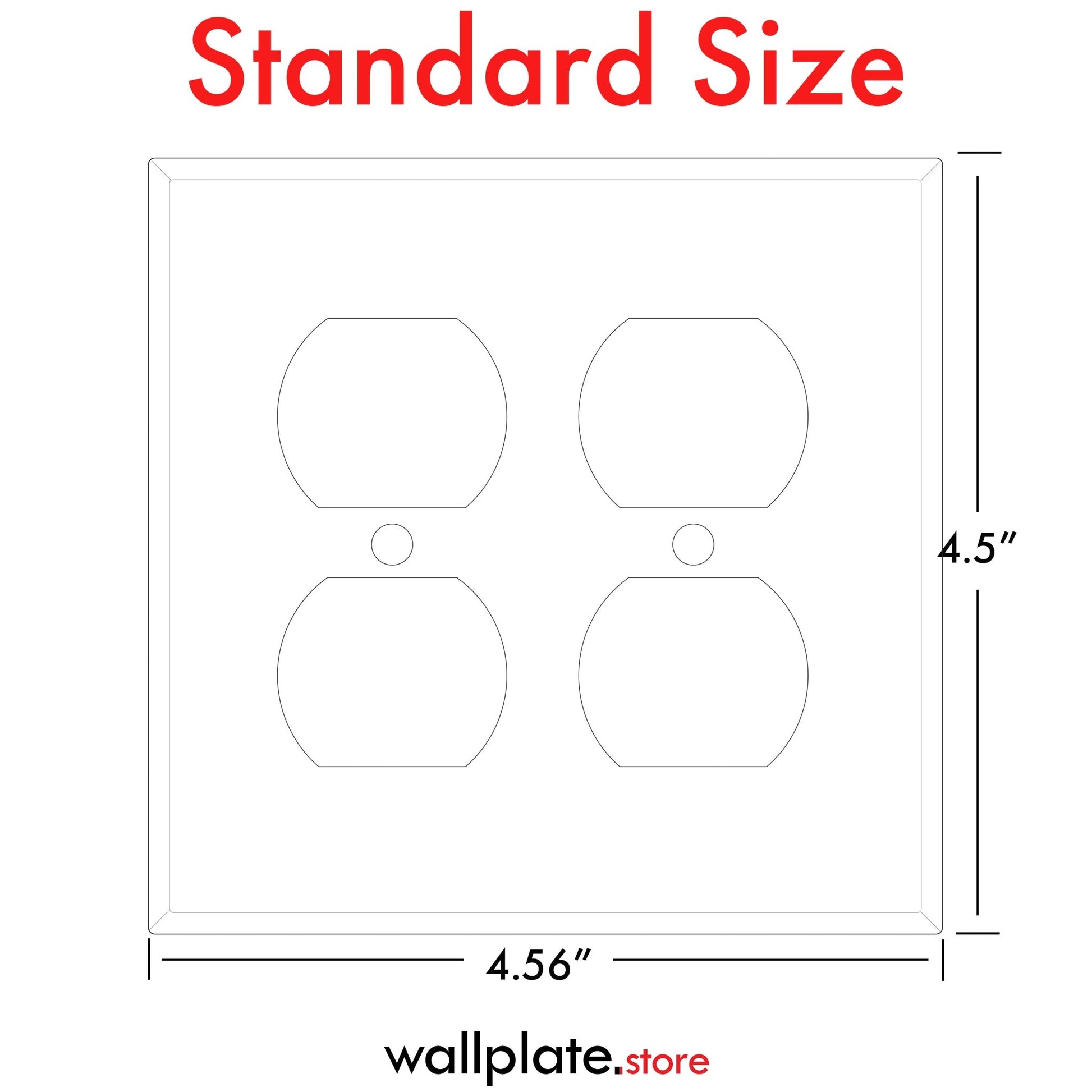 2 Gang Red Metal Duplex Receptacle Wall Plate - Wallplate.Store - Little Red General Store
