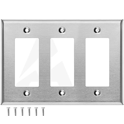 3 Gang Stainless Steel Decora Switch Wall Plate Cover - Wallplate.Store - Little Red General Store