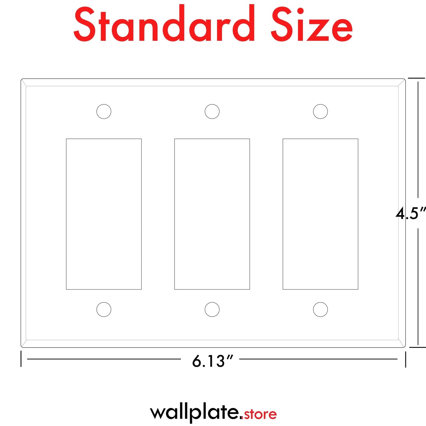 3 Gang Stainless Steel Decora Switch Wall Plate Cover - Wallplate.Store - Little Red General Store