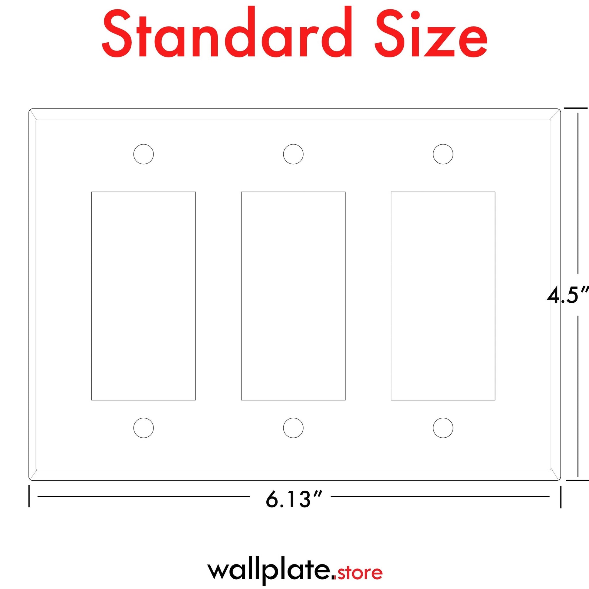 3 Gang Stainless Steel Decora Switch Wall Plate Cover - Wallplate.Store - Little Red General Store