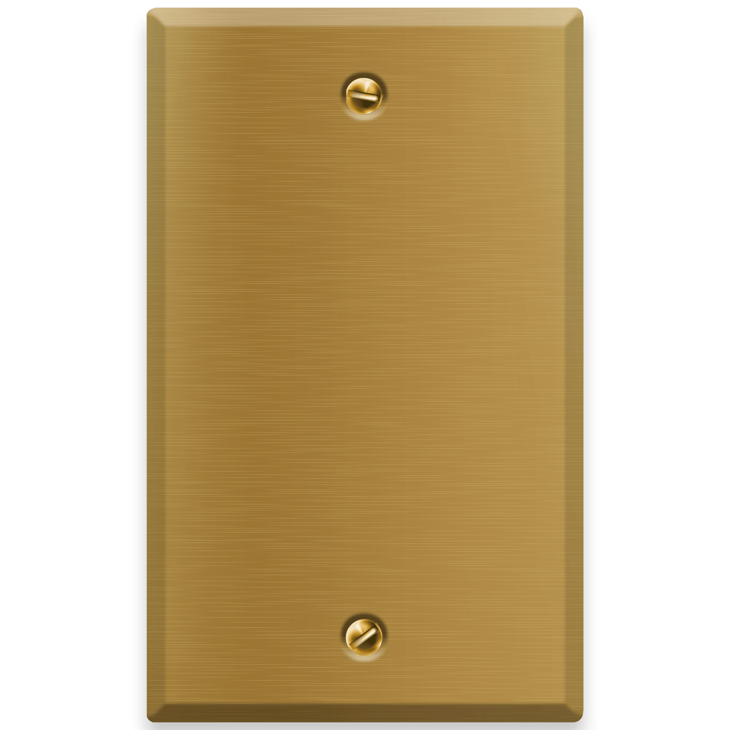 1 - Gang Satin Brass Blank Wall Plate Cover - Wallplate.Store - Little Red General Store