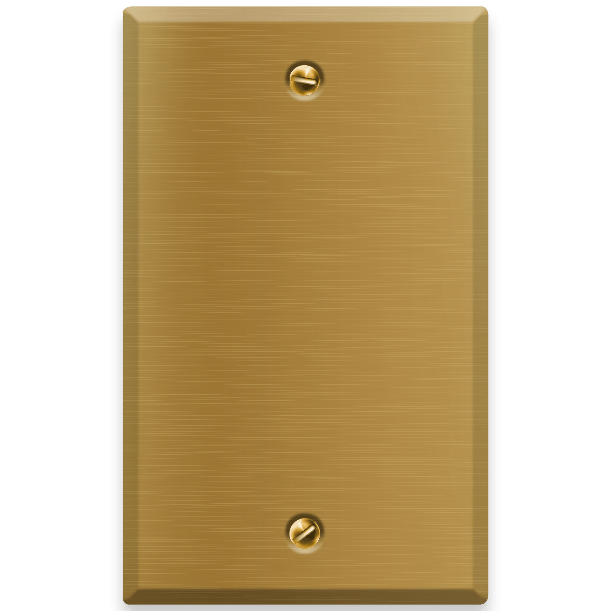 1 - Gang Satin Brass Blank Wall Plate Cover - Wallplate.Store - Little Red General Store