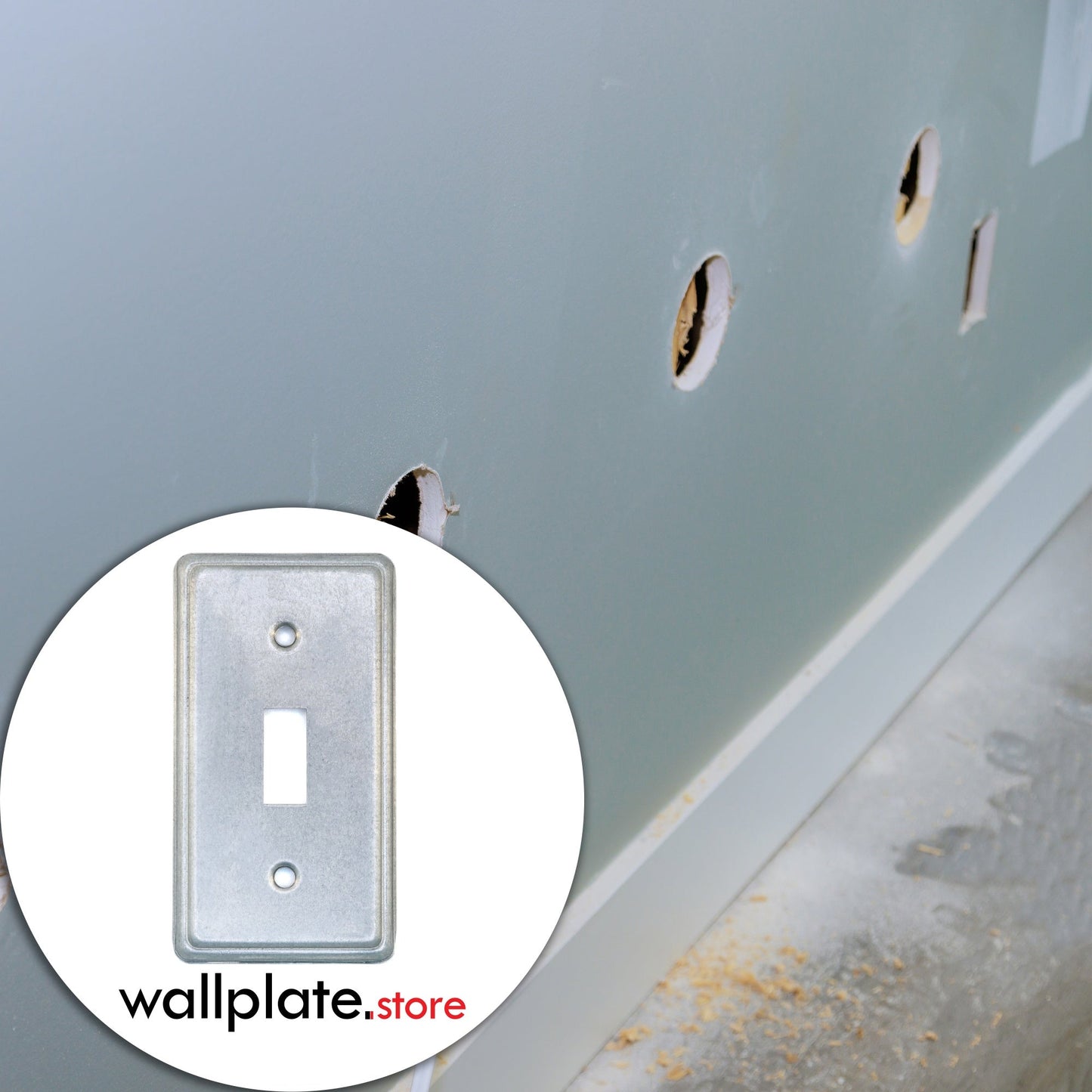 1 Gang Galvanized Steel Toggle Switch Utility cover - Wallplate.Store - Little Red General Store