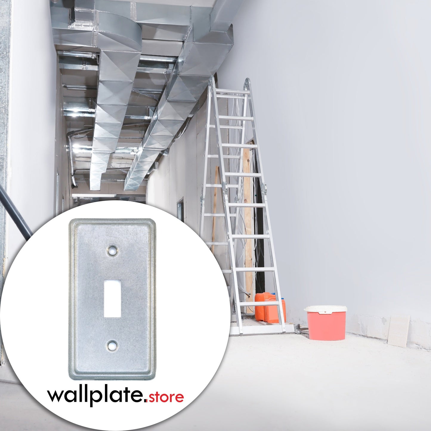 1 Gang Galvanized Steel Toggle Switch Utility cover - Wallplate.Store - Little Red General Store