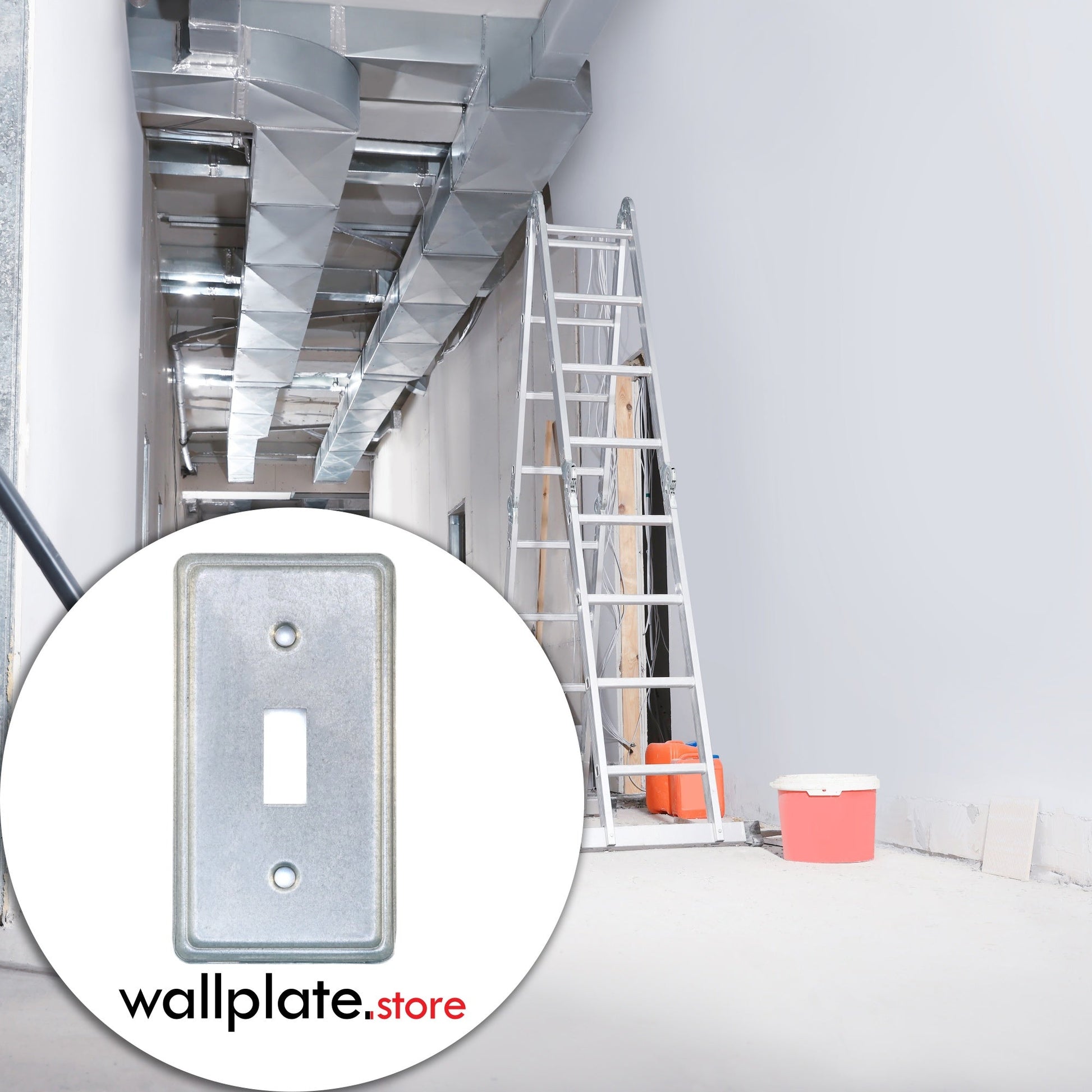 1 Gang Galvanized Steel Toggle Switch Utility cover - Wallplate.Store - Little Red General Store