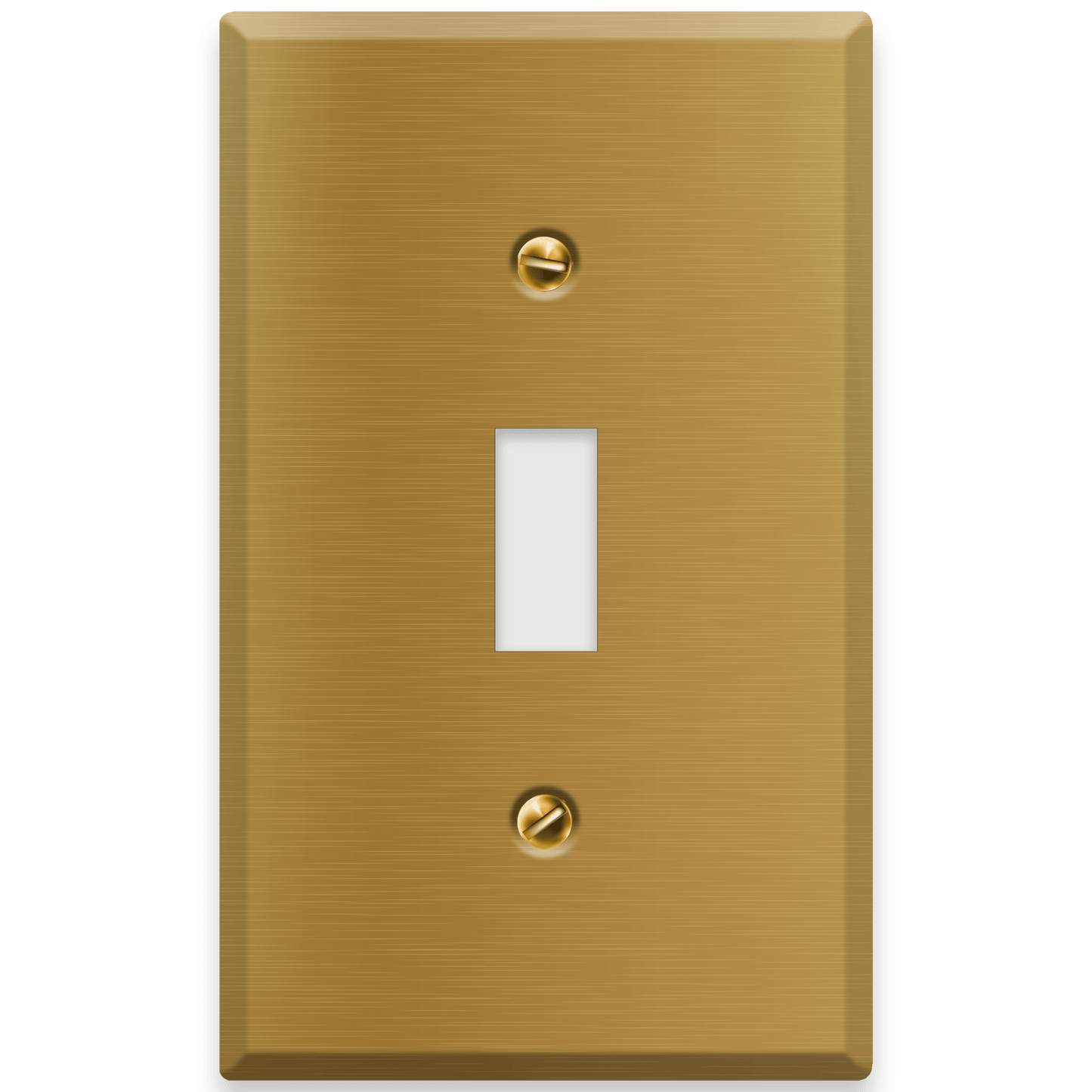 1 - Gang Satin Brass Toggle Switch Wall Plate Cover - Wallplate.Store - Little Red General Store