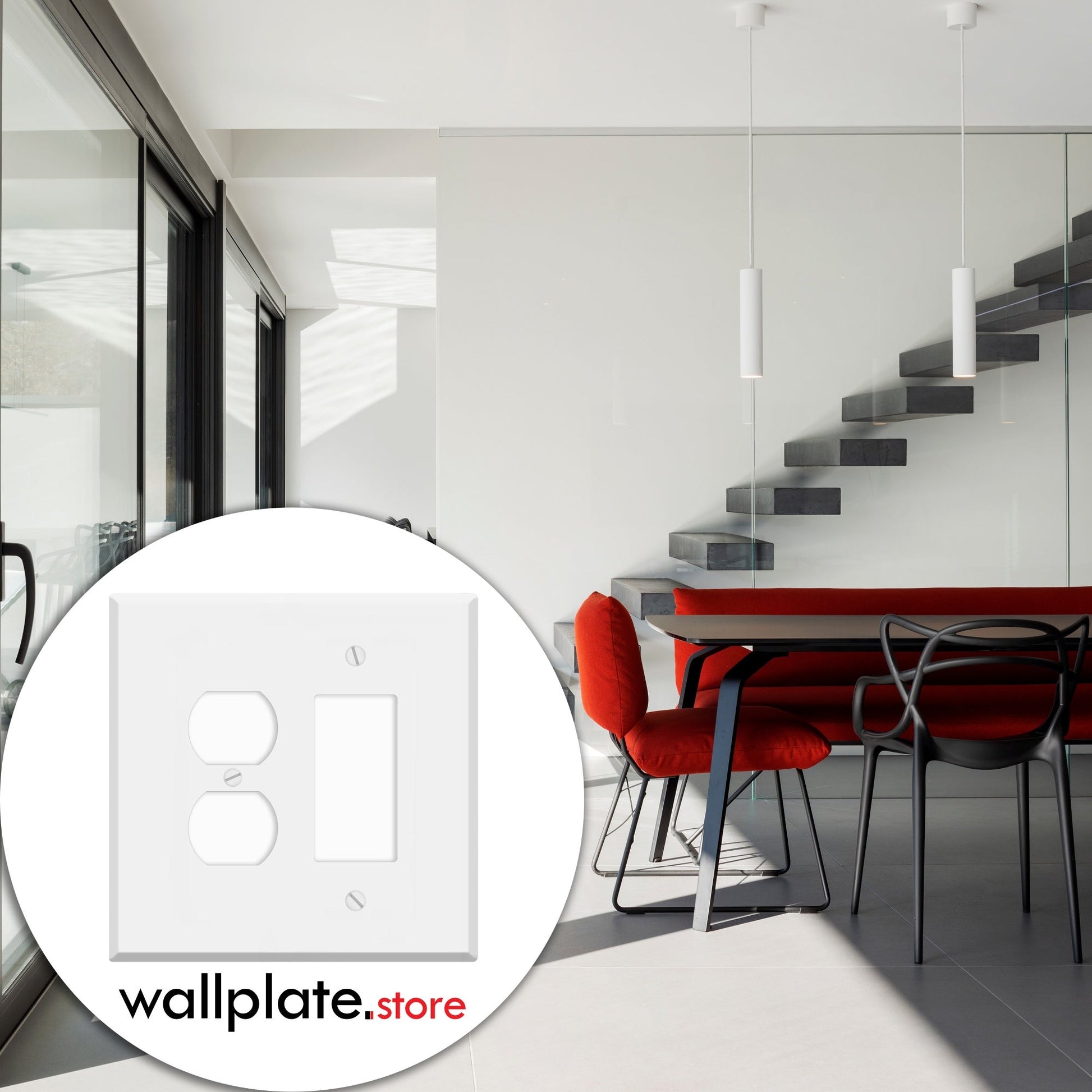 2 Gang White Jumbo Duplex and Decora Switch Cover - Wallplate.Store - Little Red General Store