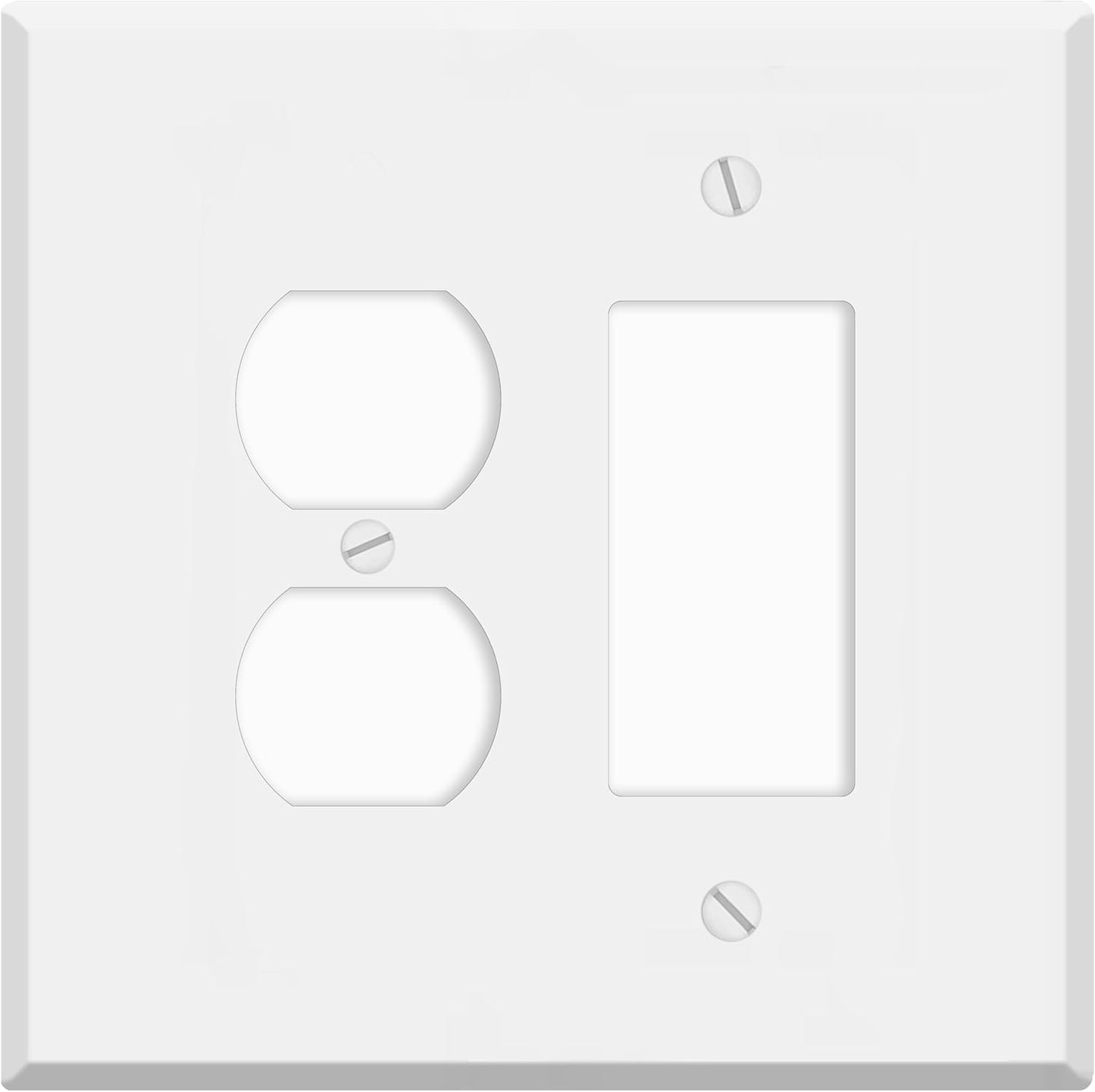 2 Gang White Jumbo Duplex and Decora Switch Cover - Wallplate.Store - Little Red General Store